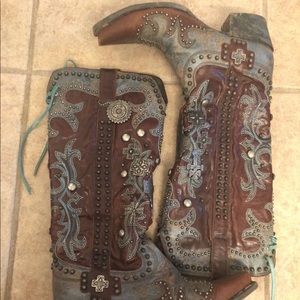 Double d ranch ammunition boots size 9